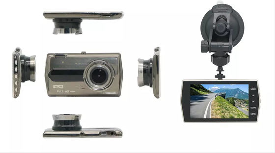 Dual HD 1080P Auto DVR Dash Cam Recorder 4 Inch IPS Scherm Voor- en Achtercamera