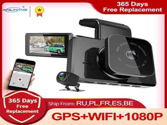 CMOS 3 Inch Zijaanzicht Dash Cam WIFI GPS Auto Camcorder Voor- en achteraanzicht