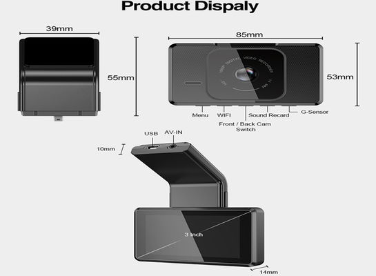 3Inch RGB USB Auto Camcorder FHD 1080P IPS Scherm Auto DVR Dashcam
