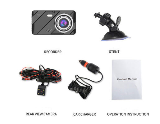 4&quot; Car Blackbox DVR Full HD 1080P Dual Camera Dash cam Interieur voor en achter