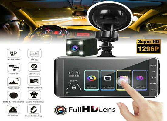 ODM Car Dual Lens Driving Recorder met GPS 170 graden groothoek