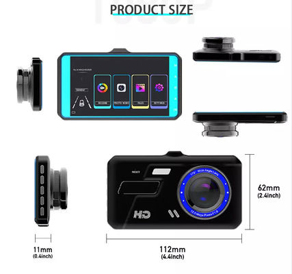 4 Inch LCD FHD1080P Groothoek Video Auto Dvr Dash Cam Night Versie camera