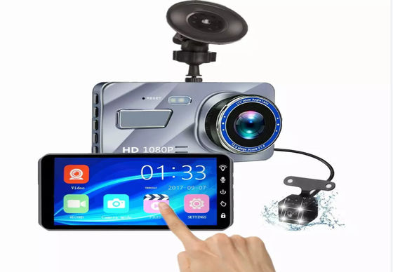 Automatische dubbele camera's Blackbox DVR Full HD 1080P 170 graden Dash Cam IPS touchscreen