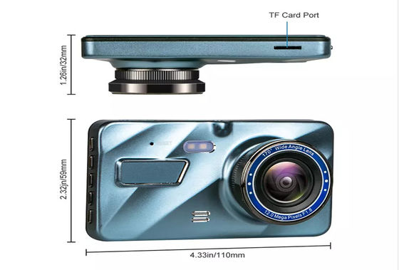 Voertuig WDR IPS Touchscreen Video Dash Cam Recorder Blackbox Dual Lens