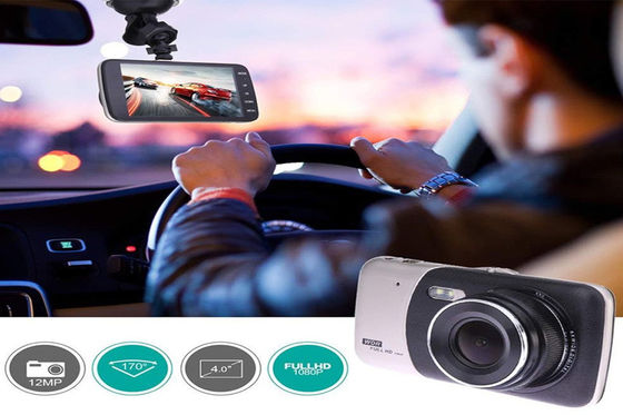 Draadloze 4 inch 1080p auto DVR 4K Dash Cam dubbele lens voor en achter