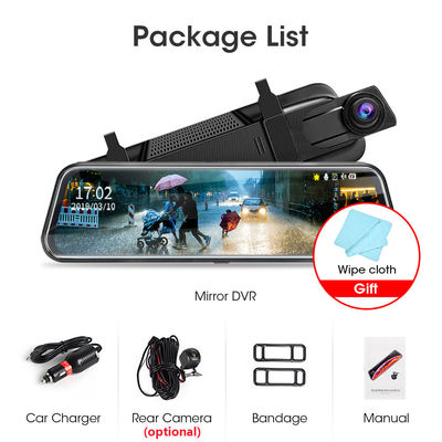 IP57 Waterdichte Auto DVR Camera Spiegel Monitor 1080P HD