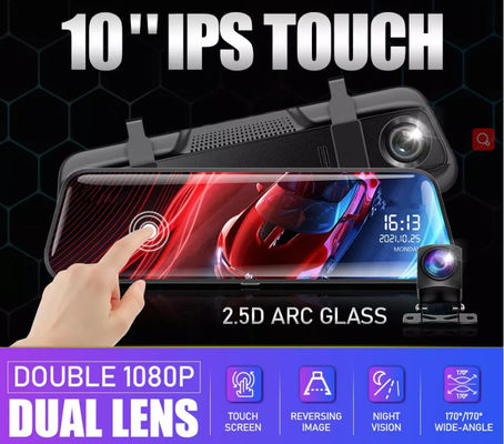 9,66 inch Dual Wireless Dashboard Camera Dash Cam Video Driving Recorder 170 graden