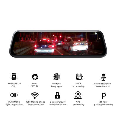 1440P Voor Achter Video Cardvr Blackbox Dash Cam Recorder AI Spraakbesturing