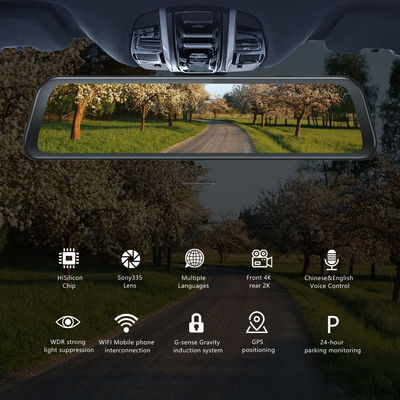 12 &quot;Auto GPS Dashboard Camera Achteruitkijkspiegel Dash Cam DVR 4G 1080 P WIFI APP