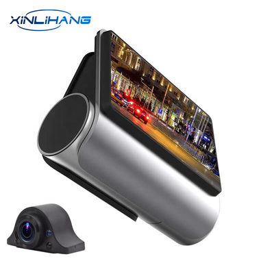 Touchscreen Auto Blackbox DVR Dash Cam 24 uur opname Dubbele lens achteruitkijkspiegel