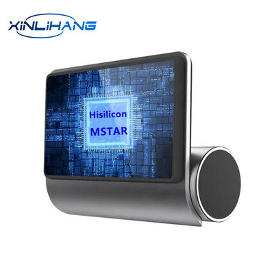 Touchscreen Auto Blackbox DVR Dash Cam 24 uur opname Dubbele lens achteruitkijkspiegel
