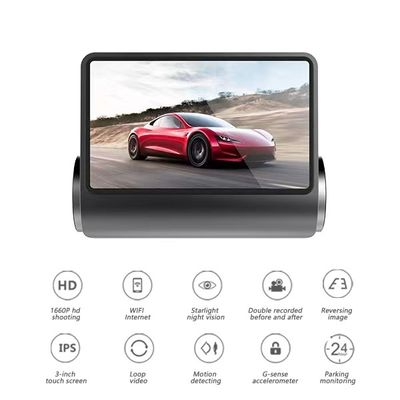 ADAS 2KFHD Voor Achter Dubbele Lens Auto Dvr Systeem Recorder Omkeren Rijden Nachtzicht