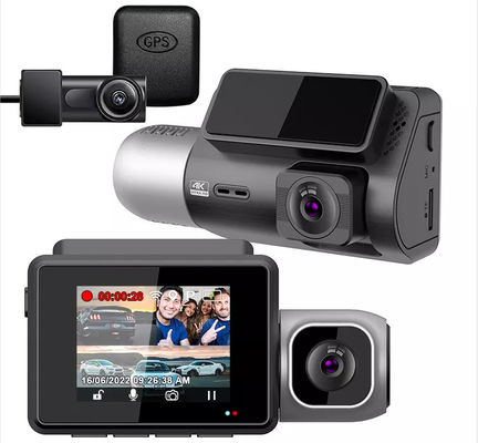 Auto IPS 4K Wifi GPS 1080p Hd DVR Dashcam voor voor en achter binnen