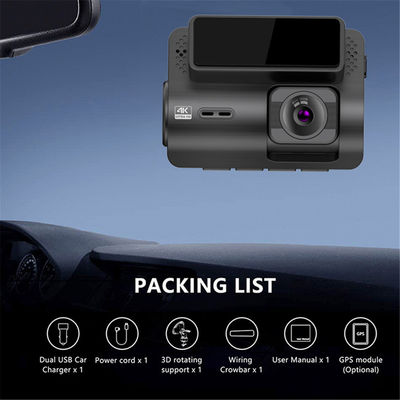 Voorzijde 4K Achterzijde 2K UHD Onzichtbare Dash Cam HD 1080p Auto DVR 24H Parkeerbewaking