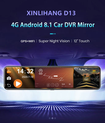 uSB Android 8.1 4g Spiegel HD1080P Auto DVR Camera blackbox Met ADAS Wifi GPS Navigatie