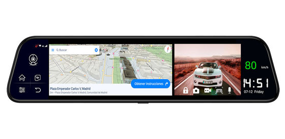 12 inch touchscreen 4G Surveillance Draadloze dashboardcamera's voor en achter