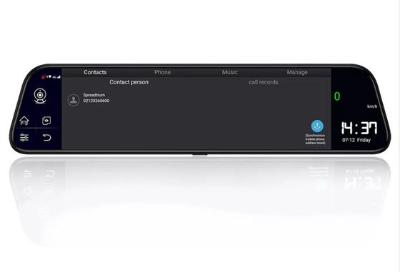12 inch touchscreen 4G Surveillance Draadloze dashboardcamera's voor en achter