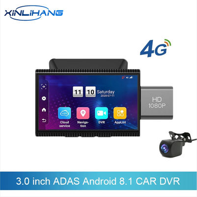 4G 3inch Android 8.1 ADAS Dual Micro Dvr Dash Cam met DVR-systeem 128G 24H