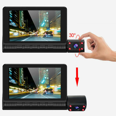 AVI Mini 3 Lens Auto DVR Dash Cam Recorder HD 4 Inch GC2053 Sensor