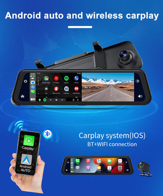 Android Auto Dash Cam Carplay met achteruitrijcamera voorkant 2K + achterkant 1080P