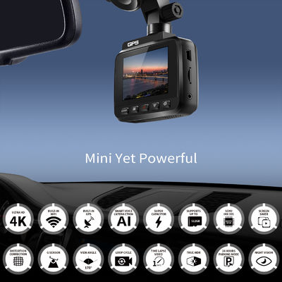 V53 van de het Parkerenmonitor 170°FOV van de Streepjenok 4K UHD Sony Night Vision Dash Cam Dual Camera GPS WiFi Dashcam 24H de Autocamera dvr
