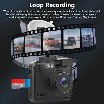V53 van de het Parkerenmonitor 170°FOV van de Streepjenok 4K UHD Sony Night Vision Dash Cam Dual Camera GPS WiFi Dashcam 24H de Autocamera dvr