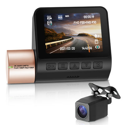 Dual Lens Onzichtbare Dash Cam DVR Nachtzicht WDR Ingebouwde GPS
